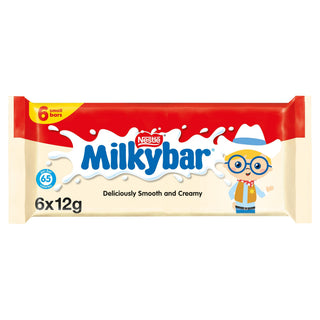 KYB MILKYBAR WHITE CHOCOLATE BAR MULTIPACK 6 PACK 72G MILKYBAR WHITE MEDIUM MULTIPACK 4 X 25G Shock Absorber