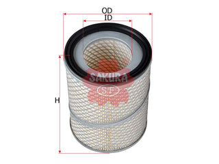 ไส้กรองอากาศ(ไส้กรอง) SAKURA, MD 620563, A-1034, MITSUBISHI (124929)