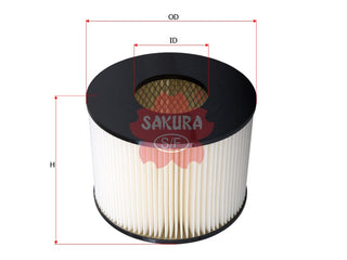 ไส้กรองอากาศ(ไส้) SAKURA, 1780B-48011, A-1108, DAIHATSU (124100)