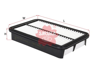 ไส้กรองอากาศ(ไส้กรอง) SAKURA, 94849664, A-1125, DAIHATSU (124249)
