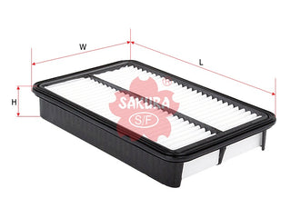 ไส้กรองอากาศ(ไส้กรอง) SAKURA, KJ01-13-Z40, A-1148, TOYOTA (124228)