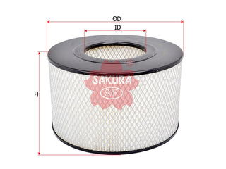 SAKURA,, Air Filter (Element), AY120-TY065, A-1158, TOYOTA