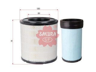 SAKURA,, Air Filter (Element), SUJ17T0101+SUJ17T0100, A-1177-S, TOYOTA