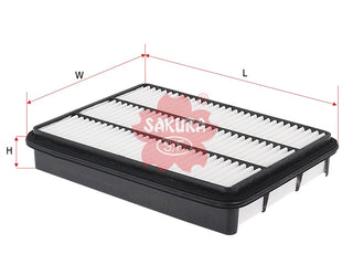 ไส้กรองอากาศ(ไส้กรอง) SAKURA, 17801-30040, A-1198, TOYOTA (124261)