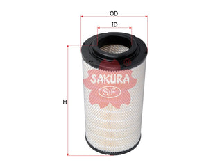 ไส้กรองอากาศ(ไส้กรอง) SAKURA, 17801-JAA10, A-1325, HINO (126175)