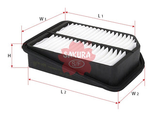 กรองอากาศ(ไส้กรอง) SAKURA, V9112-S017, A-1433, SUZUKI (123904)