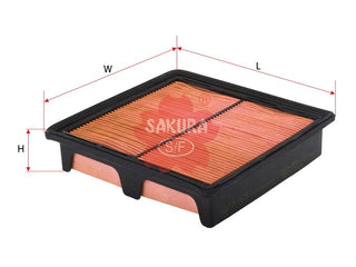 ไส้กรองอากาศ(ไส้กรอง) SAKURA, 17220-P2M-Y00, A-1675, HONDA (126236)