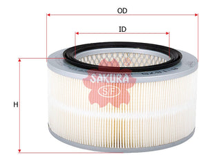 กรองอากาศ(ธาตุ) SAKURA, V9112-E208, A-1875, NISSAN (124949)