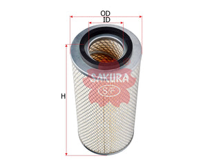 ไส้กรองอากาศ(ธาตุ) SAKURA, 16546-G4800, A-18900, NISSAN (125073)