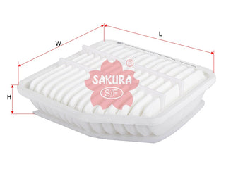 ไส้กรองอากาศ(ไส้กรอง) SAKURA, 17801-26010, A-33870, LEXUS (124236)