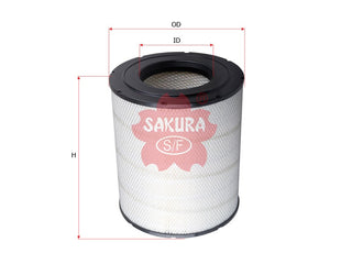 กรองอากาศ(ไส้กรอง) SAKURA, F6HZ 9601 BC, A-5023, FREIGHTLINER (126019)