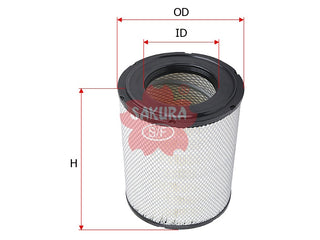 ไส้กรองอากาศ(ไส้กรอง) SAKURA, AY120-UD502, A-5539, HITACHI (123681)