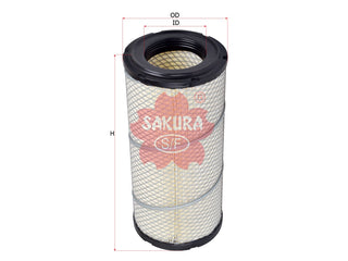 ไส้กรองอากาศ(ไส้กรอง) SAKURA, 40C0496, A-5541M, IVECO (123132)