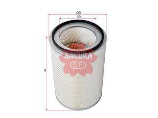 กรองอากาศ(ไส้กรอง) SAKURA, D0HZ9601H, A-5618, INGERSOLL RAND (123122)