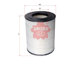 กรองอากาศ(ไส้กรอง) SAKURA, 16546-NY010, A-6018, UD TRUCKS (123701)