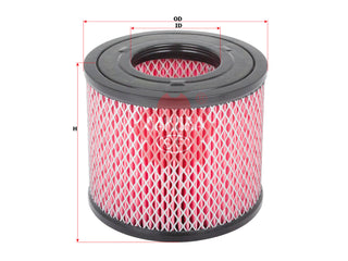 SAKURA,, Air Filter (Element), ZA8-97178-609-0, A-6127, ISUZU