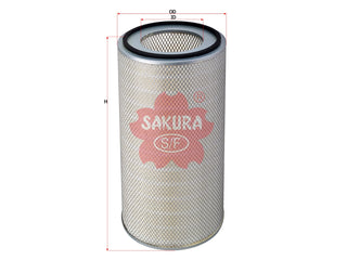 ไส้กรองอากาศ(ไส้กรอง) SAKURA, 475755, A-7926, VOLVO (123458)