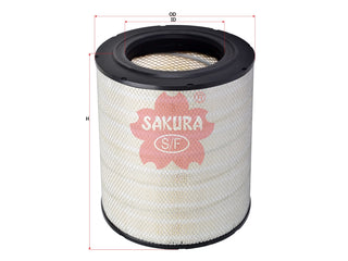 กรองอากาศ(ไส้กรอง) SAKURA, F6HZ9601-CA, A-8588, FORD (126729)