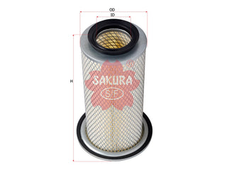 ไส้กรองอากาศ(ไส้กรอง) SAKURA, 17351-32430, A-8810, KUBOTA (126549)
