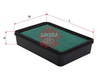 กรองอากาศ(ไส้กรอง) SAKURA, 1500A023, AR-58281, MITSUBISHI (124751)