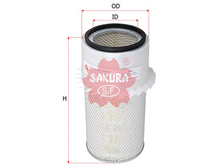 ไส้กรองอากาศ(ไส้กรอง) SAKURA, 666432, AS-1024, INGERSOLL RAND (123018)