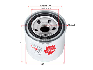 SAKURA,, Oil Filter (Spin-On), 26300-35501, C-10026, HYUNDAI