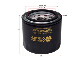 กรองน้ำมันเครื่อง(Spin-On) , SAKURA, 8-94456741-1, C-1024XPL, ISUZU (125800)
