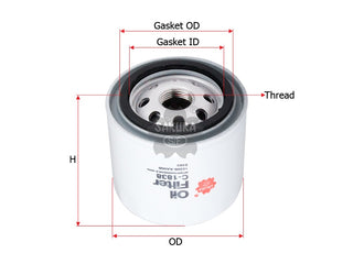 SAKURA,, Oil Filter (Spin-On), 42033-7110, C-1838, SUBARU