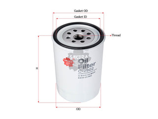 กรองน้ำมันเครื่อง(Spin-On) , SAKURA, 0K410-23-802A, C-2902, KIA (125812)