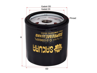 SAKURA,, Oil Filter (Spin-On), 04E115561H, C-31090XPL, VOLKSWAGEN