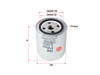 กรองน้ำมันเครื่อง(Spin-On) , SAKURA, 571732132430, C-5403, CASE (126400)