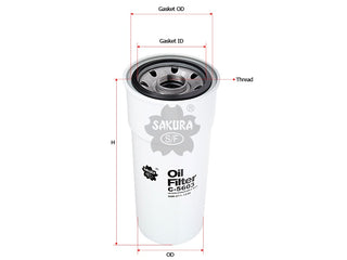 SAKURA,, Oil Filter (Spin-On), 600-211-1230, C-5603, ALASKA DIESEL