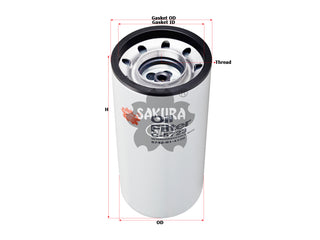 กรองน้ำมันเครื่อง(Spin-On) , SAKURA, 20002290736, C-5723, HITACHI (123105)