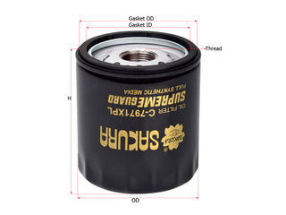 กรองน้ำมันเครื่อง(Spin-On) , SAKURA, 89017524, C-7971XPL, DODGE (122969)