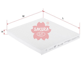 ไส้กรองอากาศห้องโดยสาร(Element) SAKURA, 88568-02030, CA-1106, TOYOTA (124254)