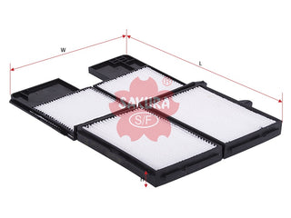 ไส้กรองอากาศห้องโดยสาร(Element) SAKURA, 88880-20060, CA-11070, TOYOTA (124242)