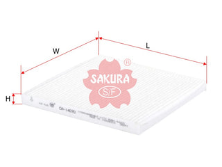 ไส้กรองอากาศแอร์(Element), SAKURA, 95861-54G00, CA-14070, SUZUKI (123892)