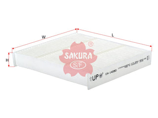 ไส้กรองอากาศห้องโดยสาร(Element) SAKURA, 51186-42200, CA-14080, SUZUKI (123877)
