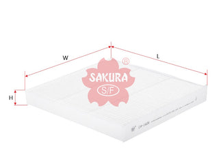 ไส้กรองอากาศห้องโดยสาร(Element) SAKURA, 80292-SWA-003, CA-1606, HONDA (126082)