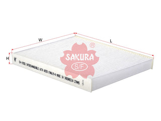 ไส้กรองอากาศแอร์(Element) , SAKURA, AE9Z-19N619-A, CA-19250, LINCOLN (125452)