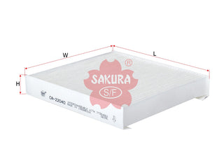 ไส้กรองอากาศห้องโดยสาร(Element) SAKURA, 77364561, CA-22040, CITROEN (124718)