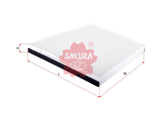 ไส้กรองอากาศห้องโดยสาร(Element), SAKURA, V30-30-1008, CA-26050, MERCEDES-BENZ (124848)