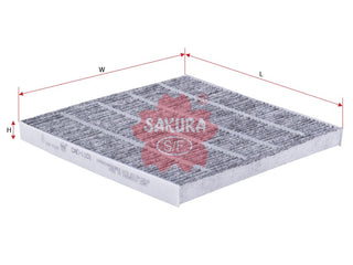 ไส้กรองอากาศแอร์(Element), SAKURA, LDY4-61-J6X, CAC-1101, TOYOTA (124312)