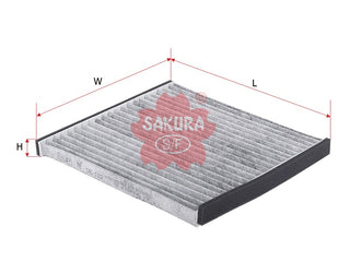 ไส้กรองอากาศแอร์(Element) SAKURA, 88508-48020, CAC-1102, LEXUS (124288)