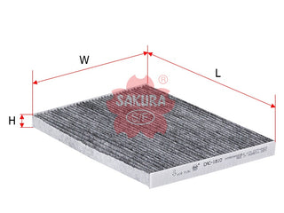 ไส้กรองอากาศห้องโดยสาร(Element), SAKURA, 95861-51Z00, CAC-1810, NISSAN (123897)