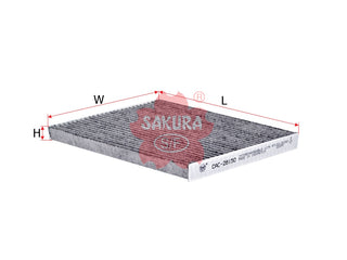 ไส้กรองอากาศห้องโดยสาร(Element), SAKURA, 97133-2E260, CAC-28150, KIA (125863)