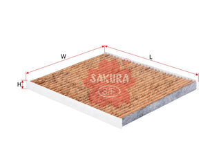 ไส้กรองอากาศแอร์(Element), SAKURA, V70-30-0002-1, CAV-1103, TOYOTA (123774)