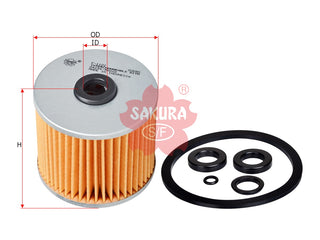 กรองน้ำมันเชื้อเพลิง(ธาตุ) SAKURA, 04234-56011, F-1101, TOYOTA (124109)