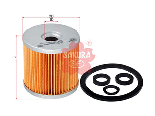 กรองน้ำมันเชื้อเพลิง(ธาตุ) SAKURA, 04234-48012-000, F-1104, TOYOTA (124274)