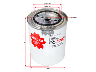 SAKURA,, Fuel Filter (Spin-On), XM349150AA, FC-1707, TOYOTA
